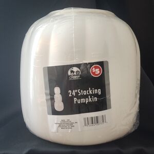 NEW Dollar Tree PLUS White Stacking Pumpkins 24"